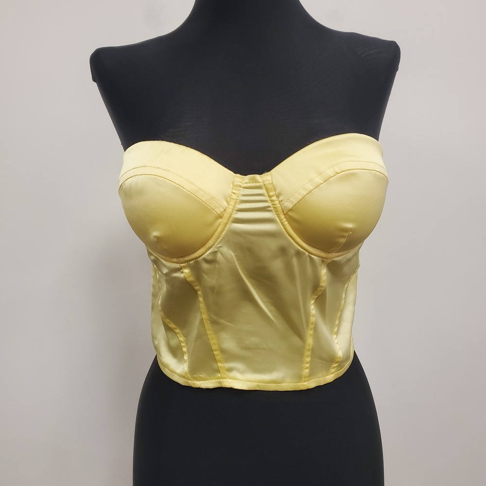 Princess Polly Womens Y2K Coquette Babydoll Strapless Corset Top Size‎ 4 Satin